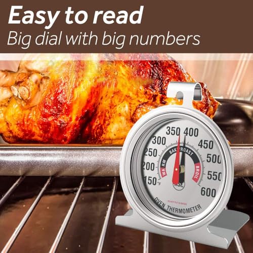 Efeng Oven Thermometer 2-Pack, Large Dial 100-600°F for Gas & Electric Ovens