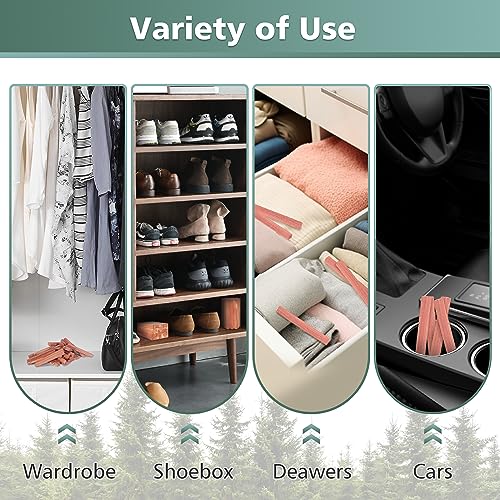 UNIVIVO 50 Pack Aromatic Red Cedar Wood Sticks for Closet & Drawer Freshening