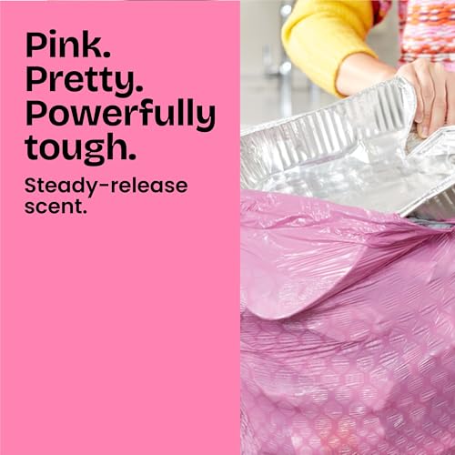Glad ForceFlex MaxStrength 13 Gallon Tall Kitchen Trash Bags - Cherry Blossom Scented, 90 Count