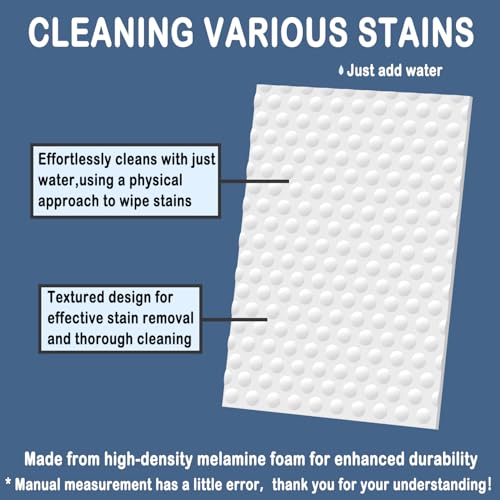 30 Pack High-Density Melamine Foam Cleaning Pads - No Detergent Needed