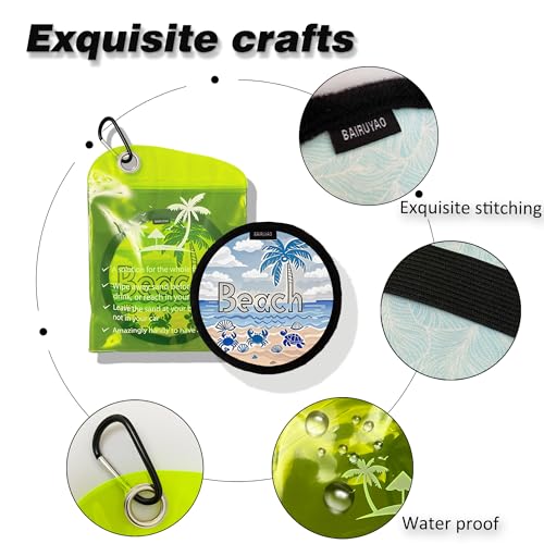 Beach Sand Remover Bag with Elastic Band - Blue Waterless Foot Cleaner