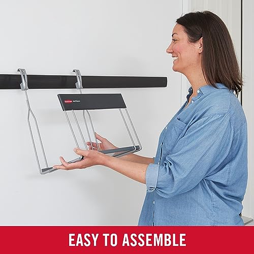 Rubbermaid FastTrack Wall-Mounted Cardboard Holder - 20 lbs Capacity, Satin Nickel