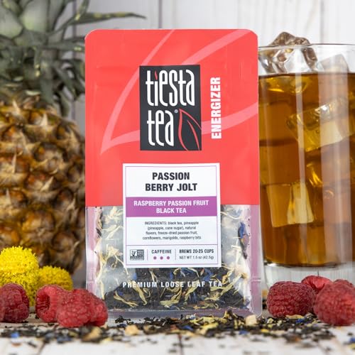Tiesta Tea Passion Berry Black Tea – Loose Leaf Raspberry & Passion Fruit Blend, 1.5oz