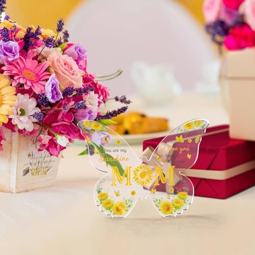 Engraved Butterfly Acrylic Keepsake for Mom - Heartwarming Gift