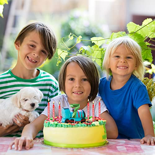 Fumete 13 Pcs Dynamite Birthday Candles - Green Pixel Theme