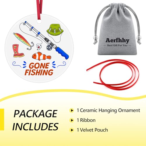 Ceramic Fishing Ornament - Perfect Gift for Fishing Lovers