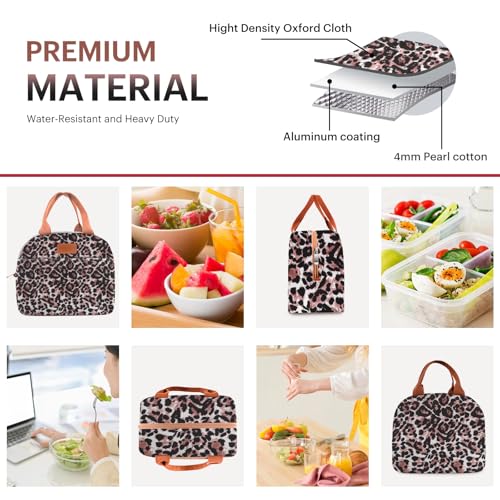 EASYFUN Insulated Lunch Bag - Leakproof Lunch Tote for Work & Travel, Black Panther