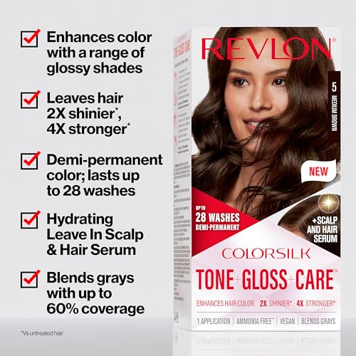 Revlon ColorSilk Demi-Permanent Hair Color - 6G Light Golden Brown