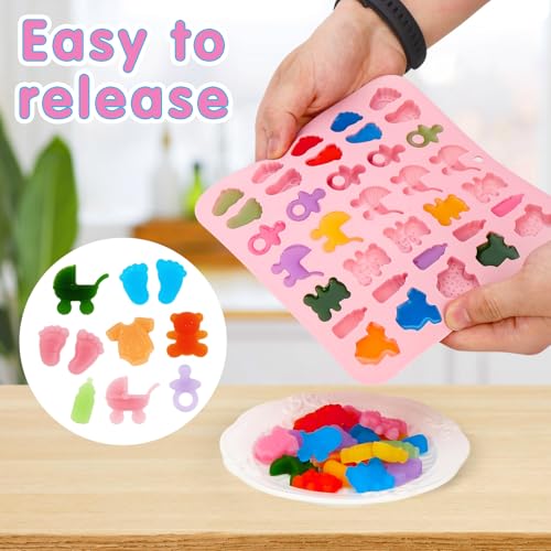 Baby Silicone Chocolate Molds - 2 Pack for Baby Shower Treats