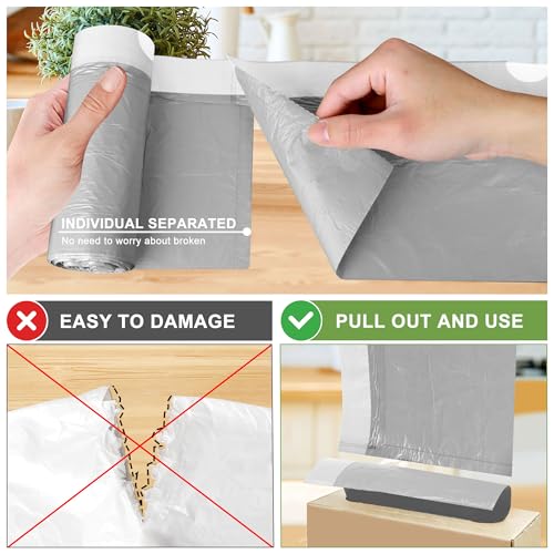 YUFDA 4 Gallon Drawstring Trash Bags - 132 Count, Tear-Free Garbage Bags for Home Office