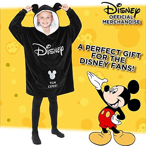 Disney Stitch Blanket Hoodie for Kids - One Size Black Fleece