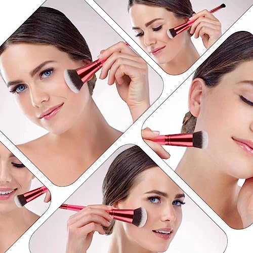 EVRCHGIEA Dual-Sided Foundation and Contour Makeup Brush Set