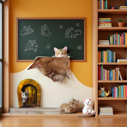 5PCS 3D Mouse Hole Wall Sticker Peel and Stick Decal