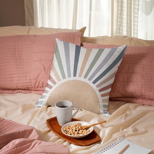 18x18 Inch Calming Corner Throw Pillow Cover - Double-Sided Boho Sunshine Design, Kids Classroom Gift
