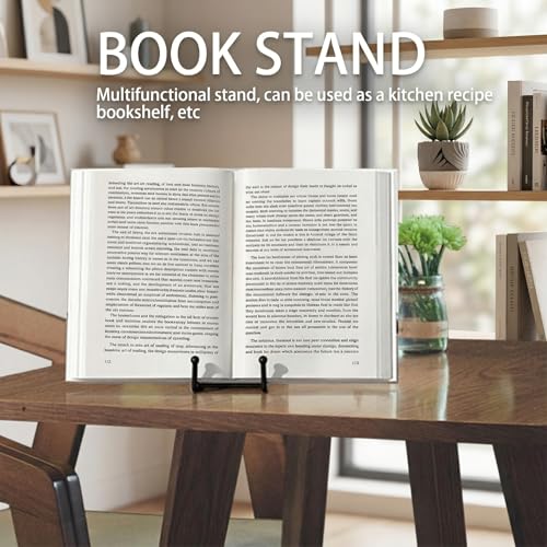 Hoewina 6 Inch Metal Plate Stands for Display - 3 Pack, Matte Black Easel