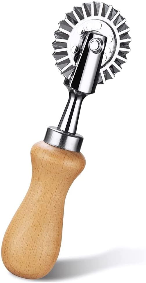Versatile Pasta Cutter Wheel - Ravioli Crimper & Dough Cutter