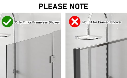 Shower Door Hook, Extended Length Double-Sided Hook for Frameless Shower Doors (7 Inch), Heavy-Duty Stainless Steel Hook for Bathrobes and Towels, No Drilling or Adhesive Required, 2-Pack, Silver