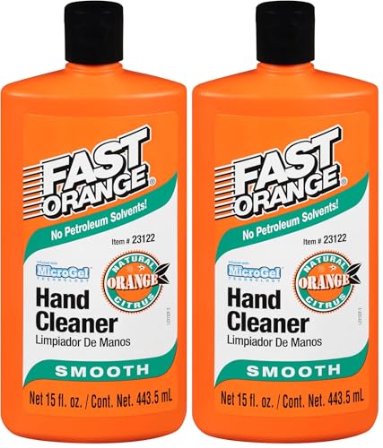 Fast Orange Smooth Lotion Hand Cleaner - 15 Fl Oz (Pack of 2) - Deep Cleans & Conditions