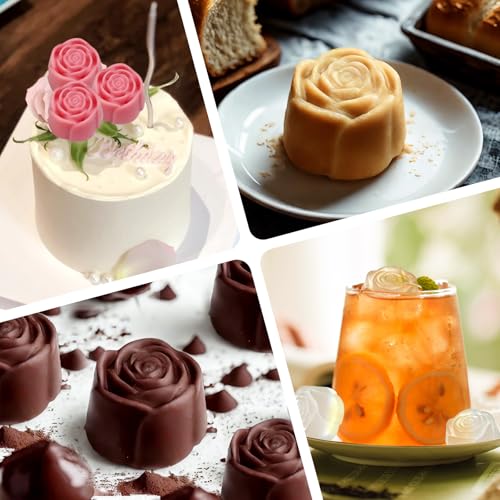 Rose Silicone Candy Mold - 20 Cavity Chocolate Molds (2 Pack)