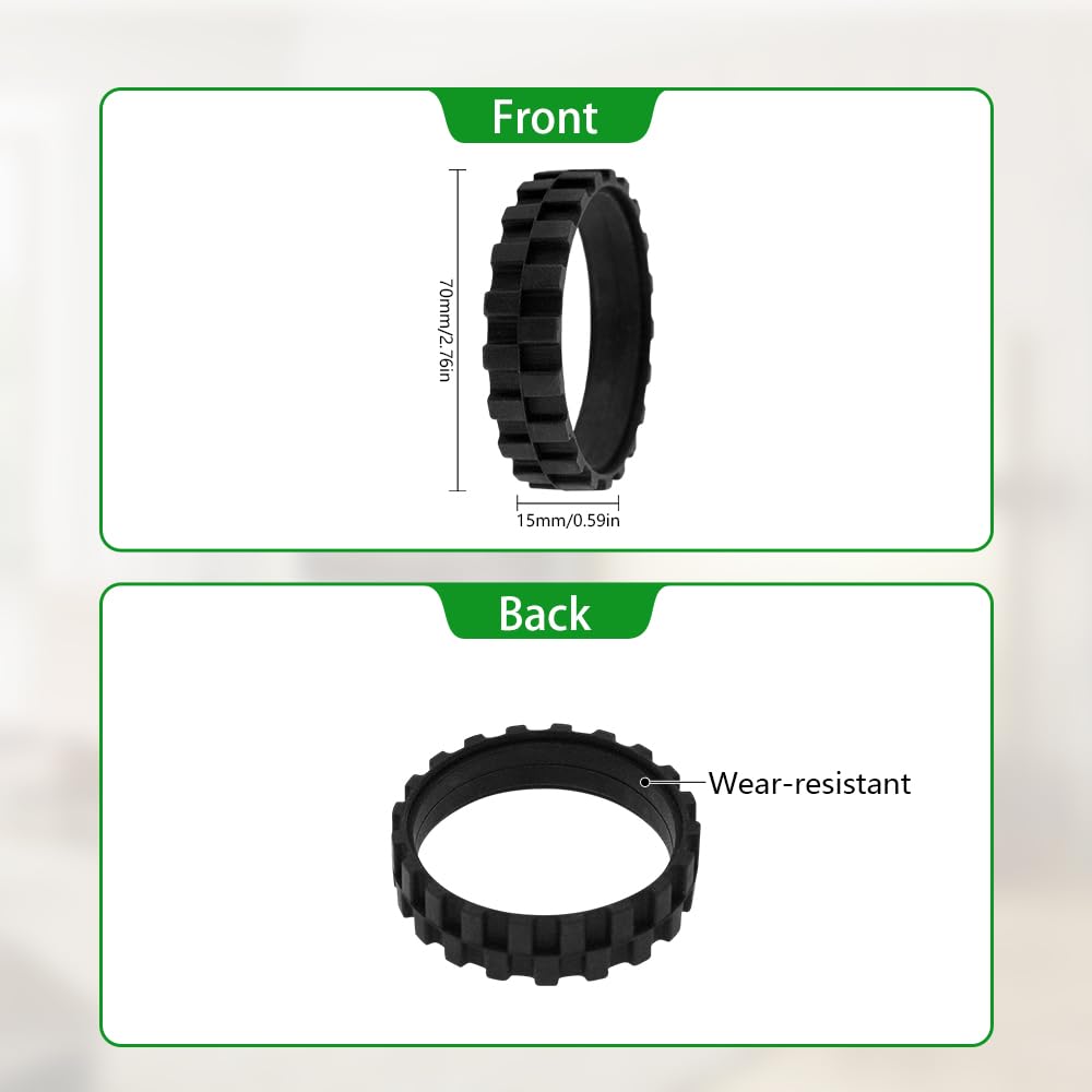 Neutop Replacement Front Caster Ball Wheel Tire Kit Compatible with iRobot Roomba 500, 600, 700, 800, 900, e and i Series Models.