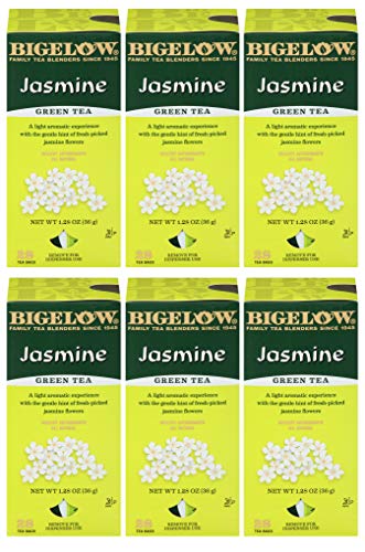 Bigelow Jasmine Green Tea Bags - 28 Count (Pack of 6) - Premium Antioxidant