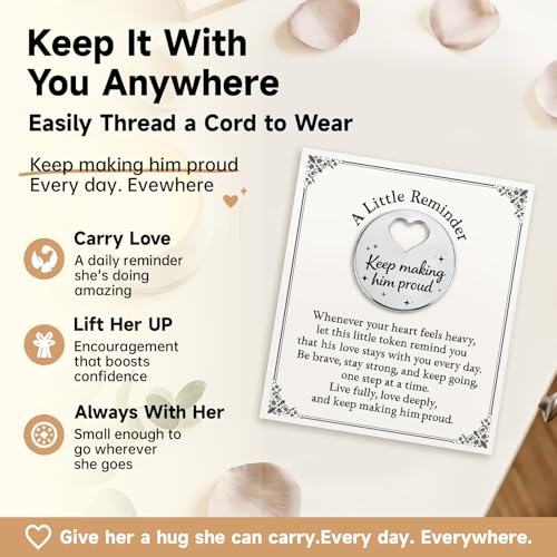 Memorial Pocket Keepsake Coin for Loss of Dad - Proud Him Silver