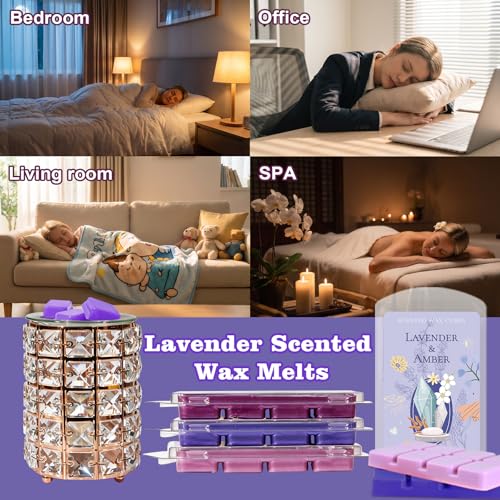 Lavender Scented Soy Wax Melts for Relaxation & Sleep, 4-Pack, 2.5 oz Each