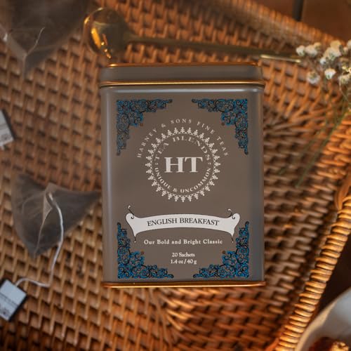 Harney & Sons English Breakfast Tea - Caffeinated Black Tea, 20 Sachets