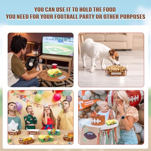 WERNNSAI 24 Pcs Football Snack Trays | Unique Designs for Parties
