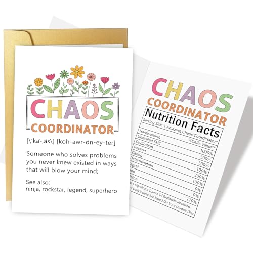 Funny Boss's Day Greeting Card - Chaos Coordinator Boss Gift