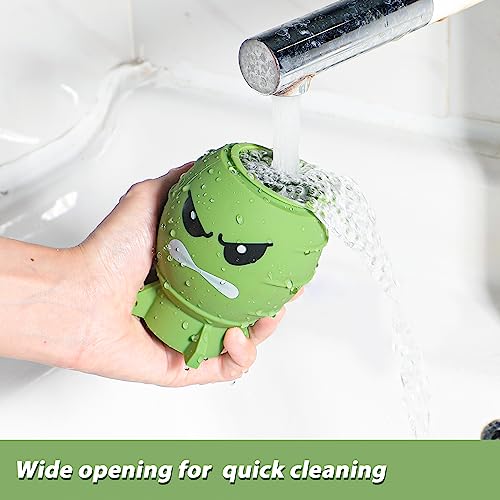 KOLUTI Bomb-Shape Fridge Deodorizer - Reusable Baking Soda Holder, Cute Silicone Freezer Odor Absorber