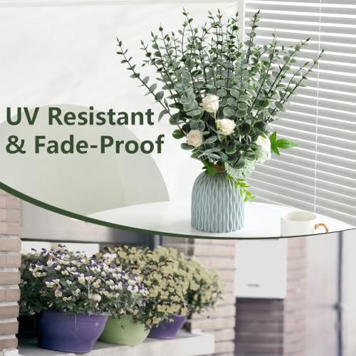 Sage Green Artificial Eucalyptus Stems - 40pcs for Indoor & Outdoor Decor