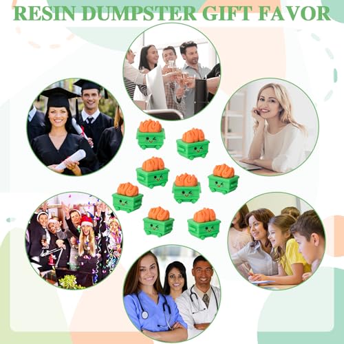 42Pcs Mini Resin Dumpster Fire Figurines - Motivational Desk Accessories