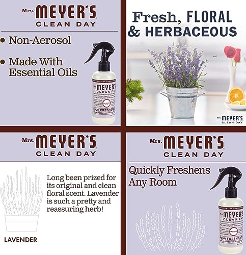 Mrs. Meyer's Lavender Room Freshener Spray 8 Fl Oz Pack of 12 – Natural Air Freshener