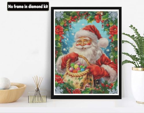 5D DIY Christmas Diamond Painting Kit - Santa Claus Art 12x16"