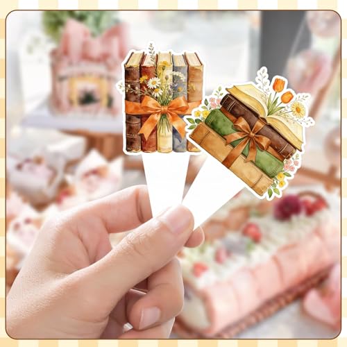 48Pcs Vintage Book-Themed Cupcake Toppers for Parties