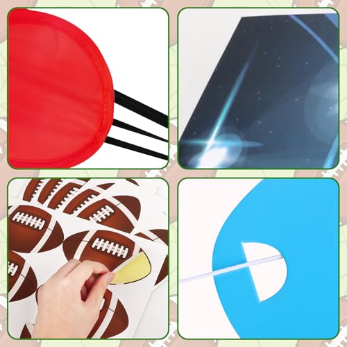 Pin the Football on the Goalpost Game - Large Poster & Stickers