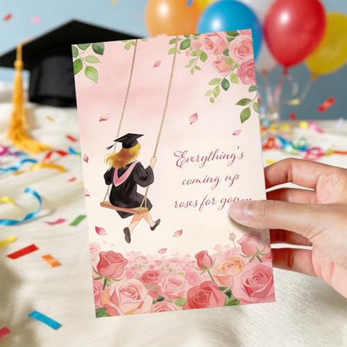 Graduation Card for Her - Premium Congrats for Daughter, Sister & Bestie