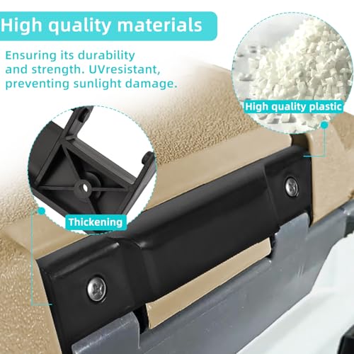 2PCS Heavy-Duty Snap-On Hinges & Screws Kit for Igloo Trailmate Journey 70 Qt Cooler - OEM Replacement Hinges & Accessories