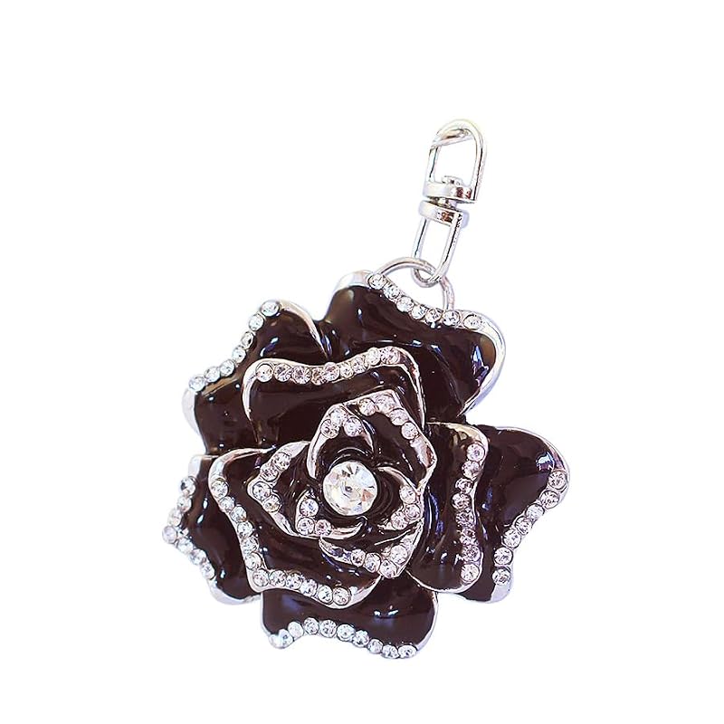 Colorful Rose Flower Rhinestone Keychain - Stylish Gift for Loved Ones