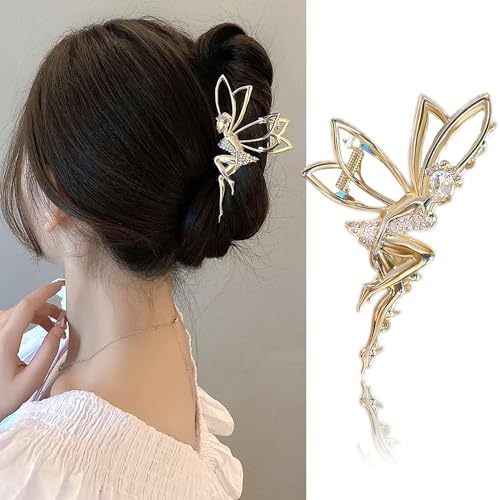Metal Rhinestone Hair Claw Clips Gold Crystal Hair Barrettes for Women