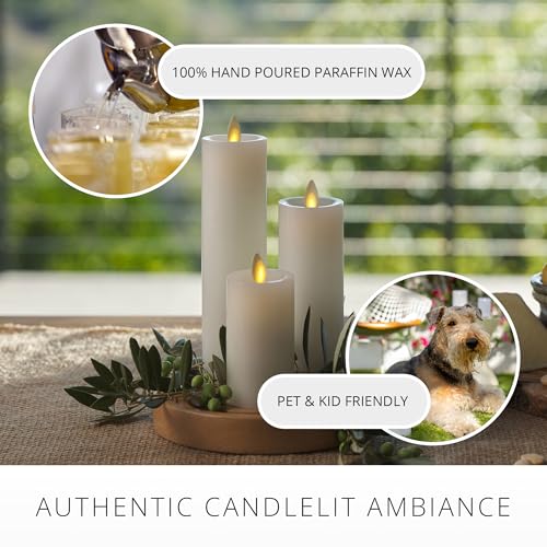 Luminara Slim Flameless LED Candle 2 x 4.25 Inches White with Timer