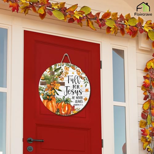 Fall Wreath - 11.8 Inch Orange Gingham Decor for Thanksgiving