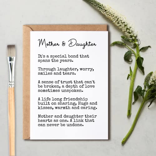 Mother And Daughter Greeting Card - Meaningful Birthday And Mother's Day Card