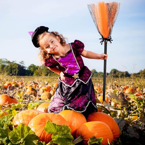MAGICLULU Halloween Witch Broomstick - Plastic Broom Prop