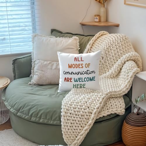 Mental Health Awareness 18x18 Throw Pillow Cover - Classroom White Design
