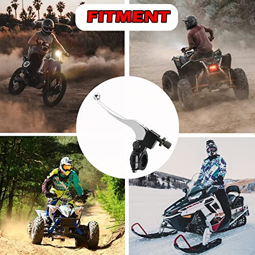 7/8" Brake Clutch Left Lever Universal Motorcycle Handlebar Folding Clutch Lever for CRF XR 80 100 XR200 SSR 125cc Coolster Roketa Baja Pit Dirt Motor Bike Motocross Parts Silver