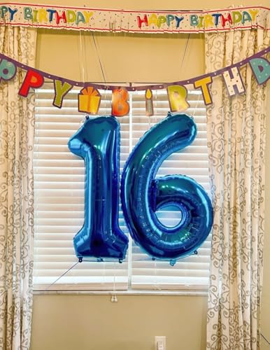 40 Inch Blue Number 0 Balloon - Giant Foil Birthday Decoration
