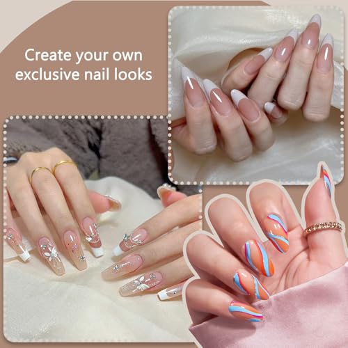 YOLCAR Dual-Size Silicone Nail Stamper Set with Scrapers for French Tip Art