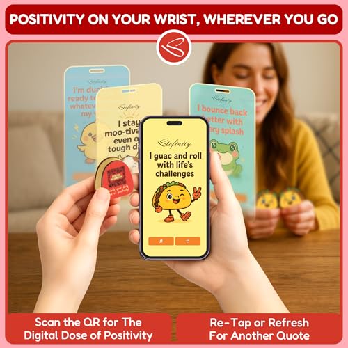 Positive Taco Jar with 60 Affirmation Cards & Wooden Stand